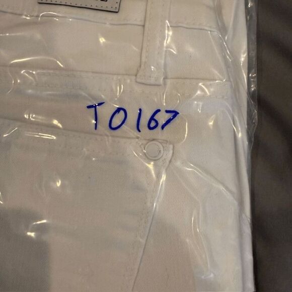 NWT Judy Blue Mid Rise Skinny Fit Raw Hem White Denim Jeans Size 9 / 29 - Picture 16 of 16